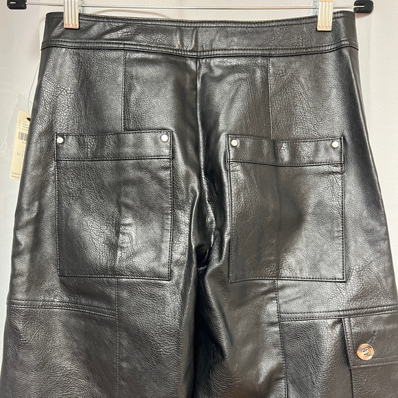 By Anthropologie Faux Leather Utility Cargo Pants - Picture 10 of 13